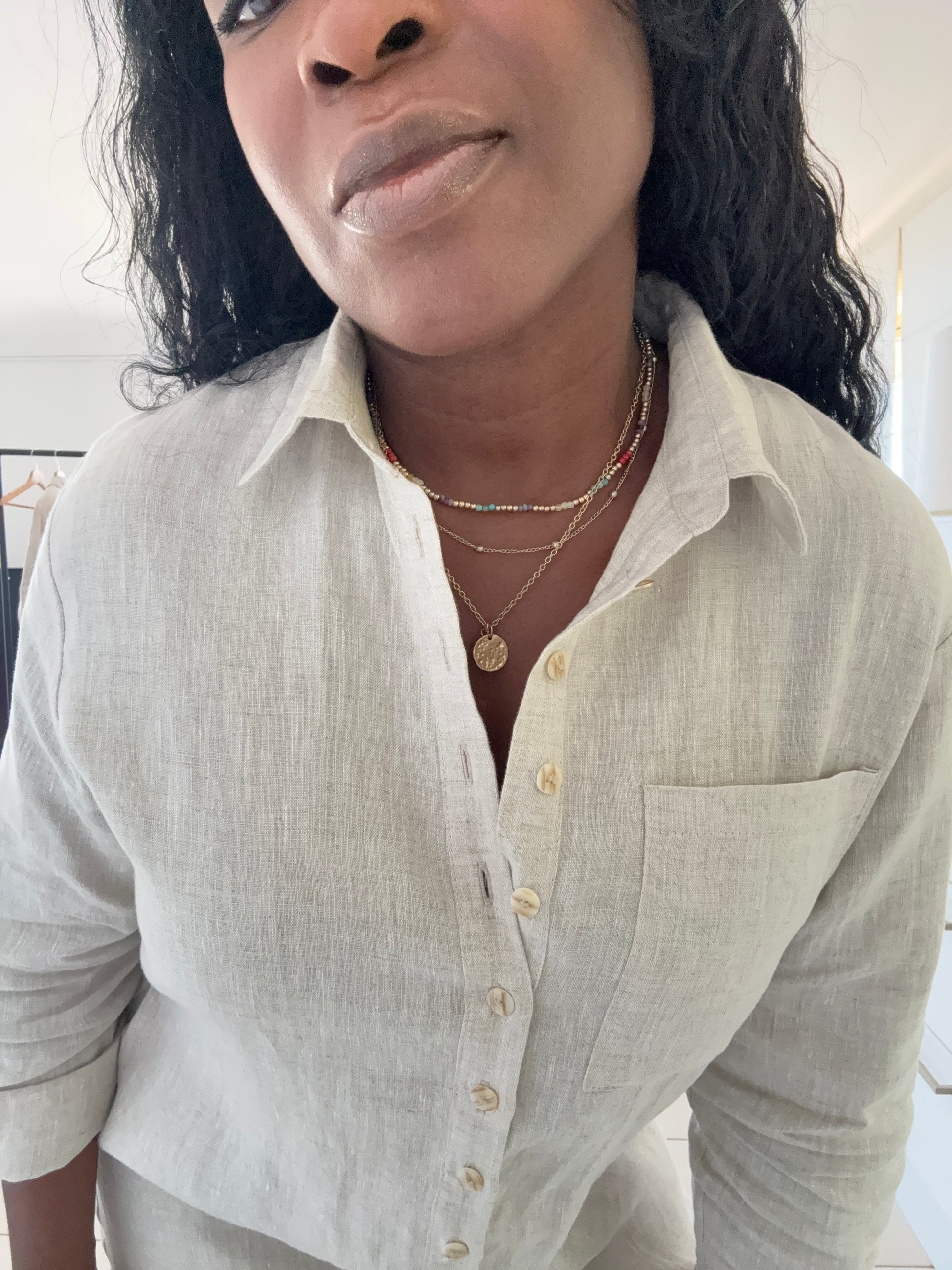 Long-Sleeve Linen Shirt Dress|100% Natural Linen|OKEME Australia Long-Sleeve Linen Shirt Dress|100% Natural Linen|OKEME Australia